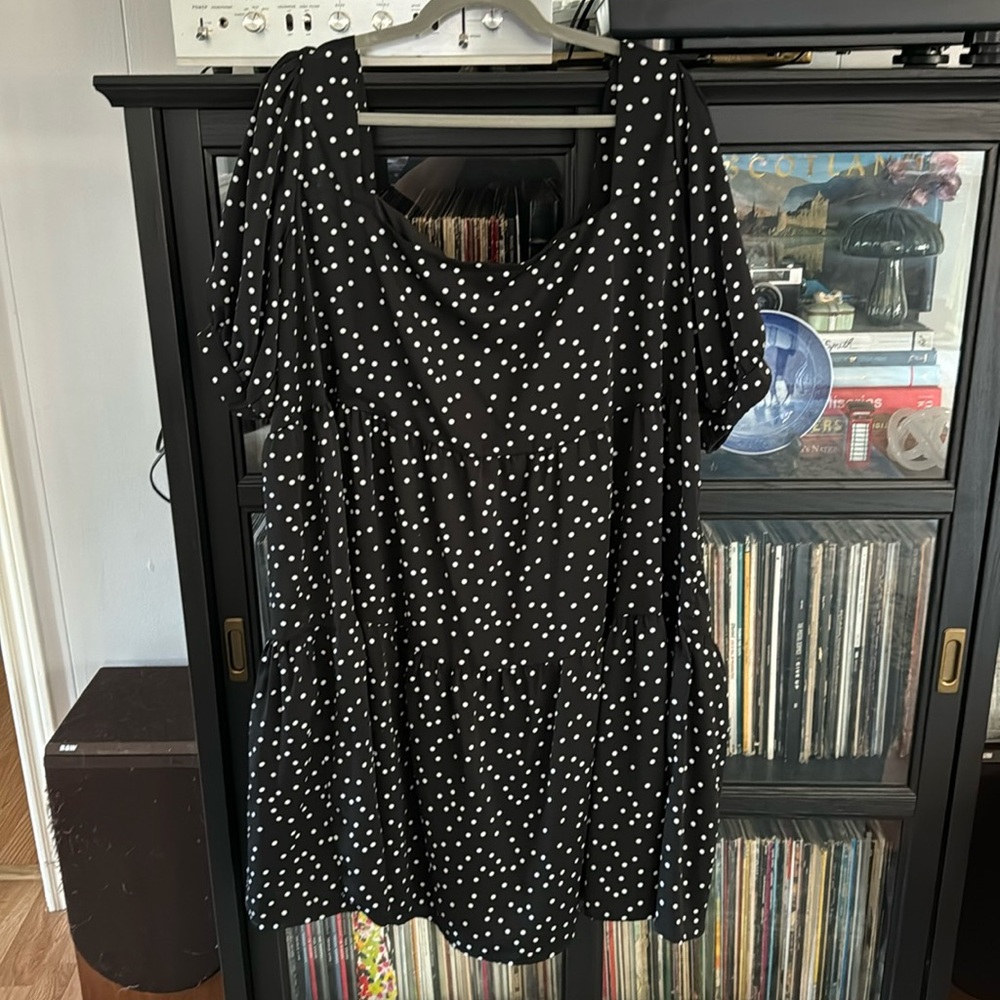ASOS Curve polka dot swing dress